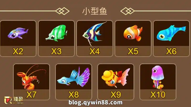ZG電子三仙捕魚｜小型魚介紹
