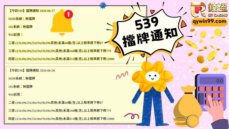 539擋牌通知